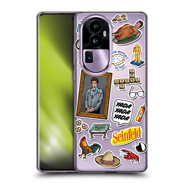 Seinfeld Graphics Sticker Collage Soft Gel Case for OPPO Reno10 Pro+