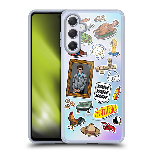 Seinfeld Graphics Sticker Collage Soft Gel Case for Samsung Galaxy M54 5G