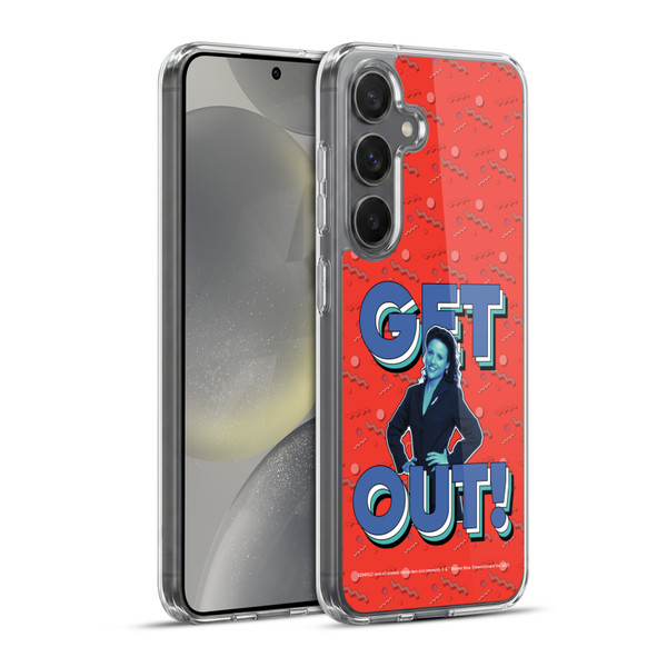 Seinfeld Graphics Get Out! Soft Gel Case for Samsung Galaxy S24+ 5G & MagSafe