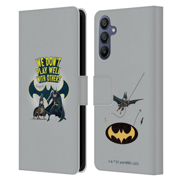 DC League Of Super Pets Graphics We Don't Play Well With Others Leather Book Wallet Case Cover For Samsung Galaxy A15