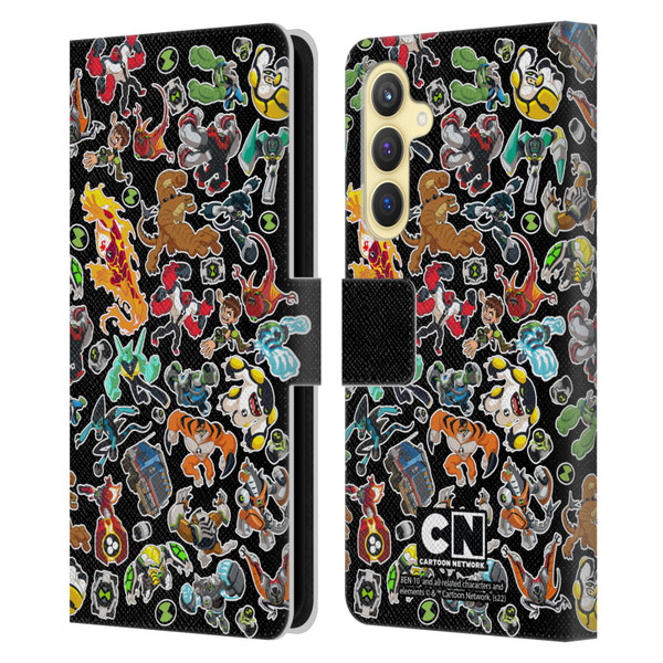 Ben 10: Animated Series Graphics Alien Pattern Leather Book Wallet Case Cover For Samsung Galaxy S23 FE 5G