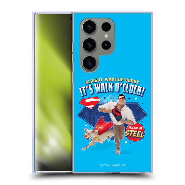 DC League Of Super Pets Graphics It's Walk O' Clock Soft Gel Case for Samsung Galaxy S24 Ultra 5G