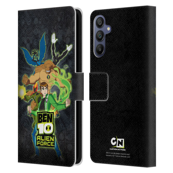 Ben 10: Alien Force Graphics Character Art Leather Book Wallet Case Cover For Samsung Galaxy A15