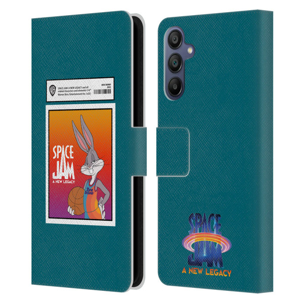 Space Jam: A New Legacy Graphics Bugs Bunny Card Leather Book Wallet Case Cover For Samsung Galaxy A15