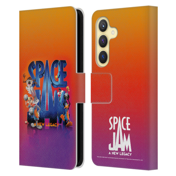 Space Jam: A New Legacy Graphics Poster Leather Book Wallet Case Cover For Samsung Galaxy S24 5G