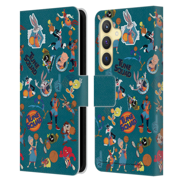 Space Jam: A New Legacy Graphics Squad Leather Book Wallet Case Cover For Samsung Galaxy S24 5G