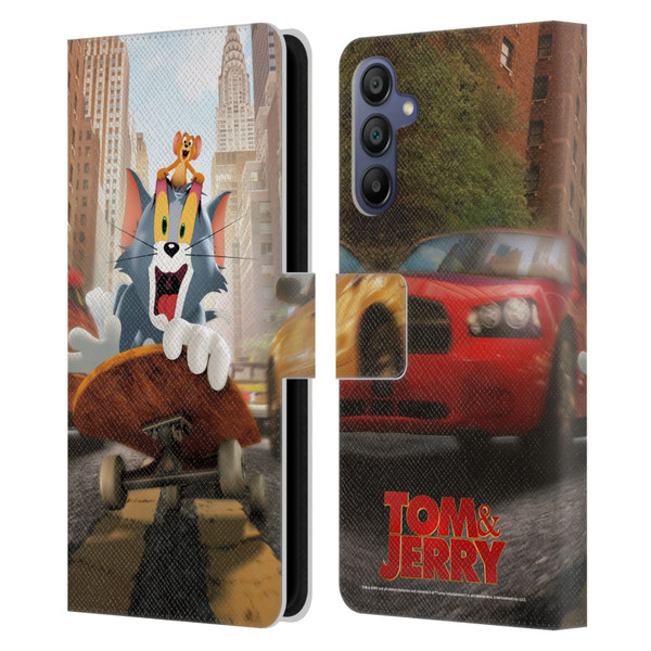 Tom And Jerry Movie (2021) Graphics Best Of Enemies Leather Book Wallet Case Cover For Samsung Galaxy A15