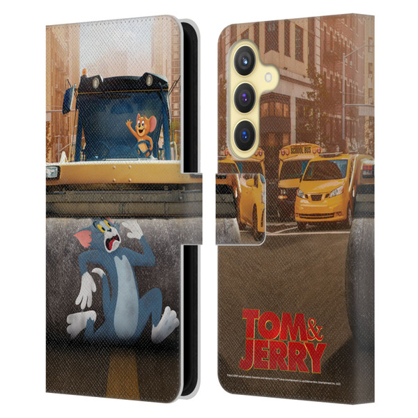 Tom And Jerry Movie (2021) Graphics Rolling Leather Book Wallet Case Cover For Samsung Galaxy S24 5G