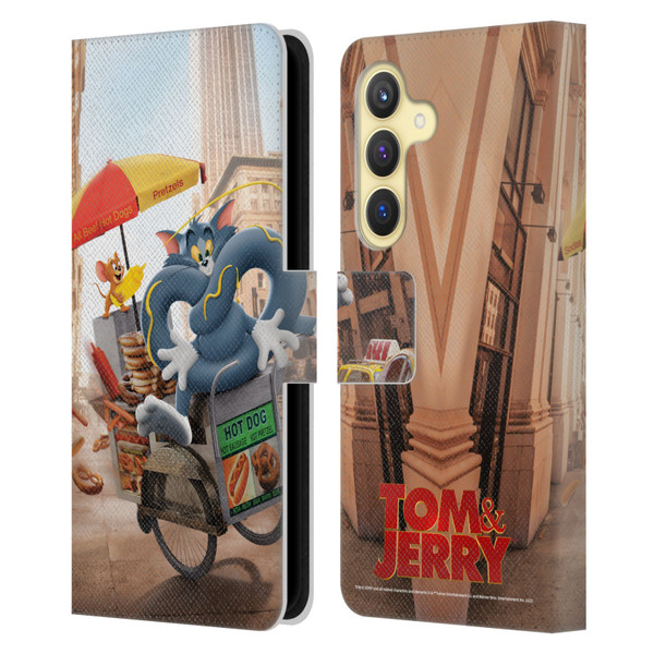 Tom And Jerry Movie (2021) Graphics Real World New Twist Leather Book Wallet Case Cover For Samsung Galaxy S24 5G