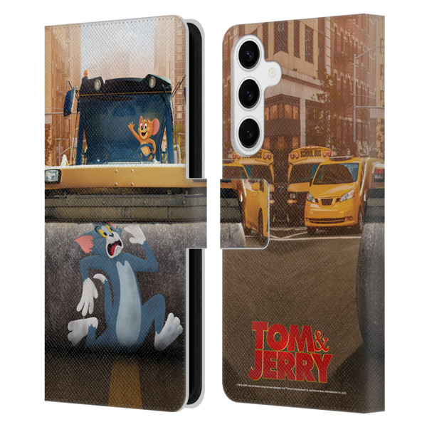 Tom And Jerry Movie (2021) Graphics Rolling Leather Book Wallet Case Cover For Samsung Galaxy S24+ 5G