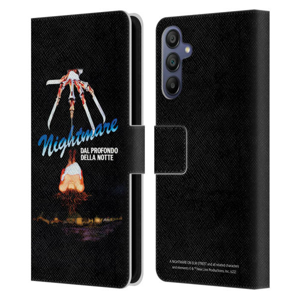 A Nightmare On Elm Street (1984) Graphics Nightmare Leather Book Wallet Case Cover For Samsung Galaxy A15