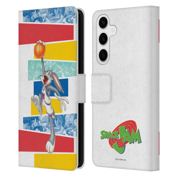 Space Jam (1996) Graphics Bugs Bunny Leather Book Wallet Case Cover For Samsung Galaxy S24+ 5G