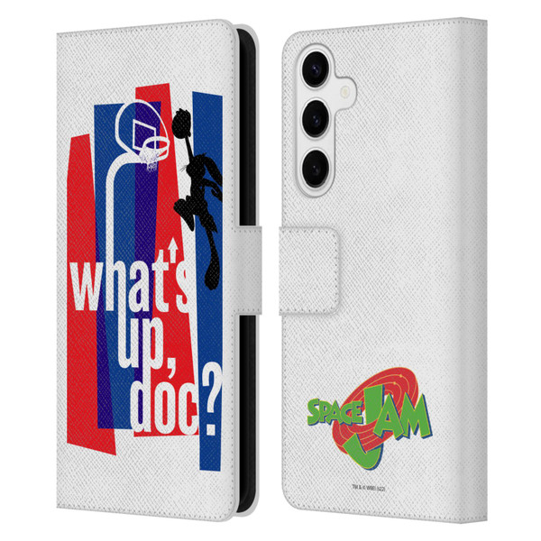 Space Jam (1996) Graphics What's Up Doc? Leather Book Wallet Case Cover For Samsung Galaxy S24+ 5G