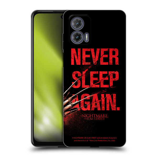 A Nightmare On Elm Street (2010) Graphics Never Sleep Again Soft Gel Case for Motorola Moto G73 5G