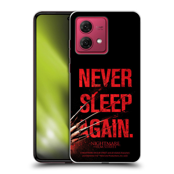 A Nightmare On Elm Street (2010) Graphics Never Sleep Again Soft Gel Case for Motorola Moto G84 5G