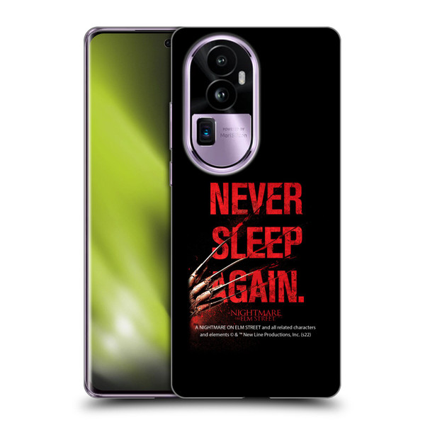 A Nightmare On Elm Street (2010) Graphics Never Sleep Again Soft Gel Case for OPPO Reno10 Pro+