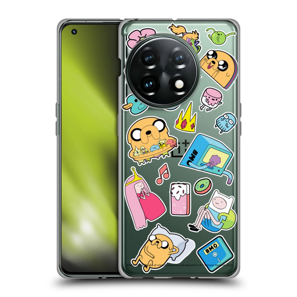 Adventure Time Graphics Icons Soft Gel Case for OnePlus 11 5G