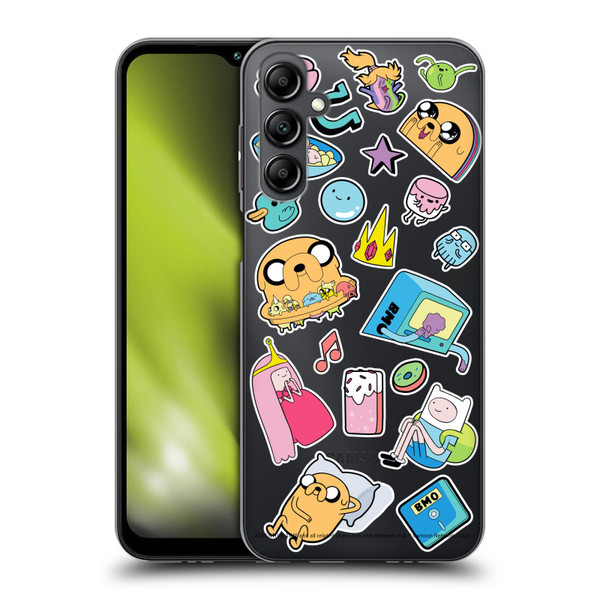 Adventure Time Graphics Icons Soft Gel Case for Samsung Galaxy M14 5G