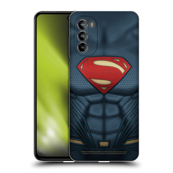 Batman V Superman: Dawn of Justice Graphics Superman Costume Soft Gel Case for Motorola Moto G82 5G