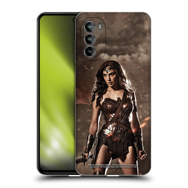 Batman V Superman: Dawn of Justice Graphics Wonder Woman Soft Gel Case for Motorola Moto G82 5G