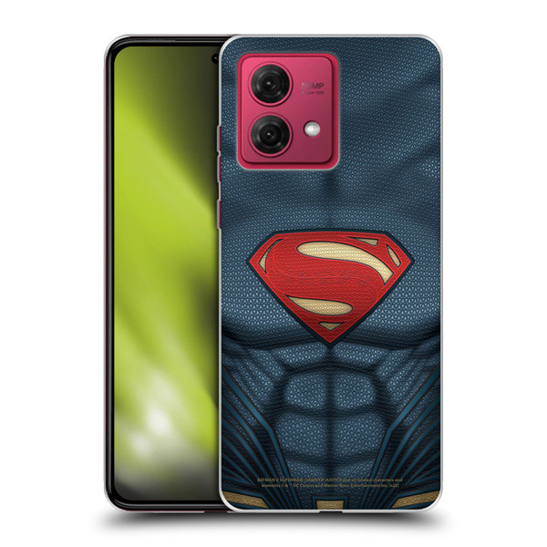 Batman V Superman: Dawn of Justice Graphics Superman Costume Soft Gel Case for Motorola Moto G84 5G