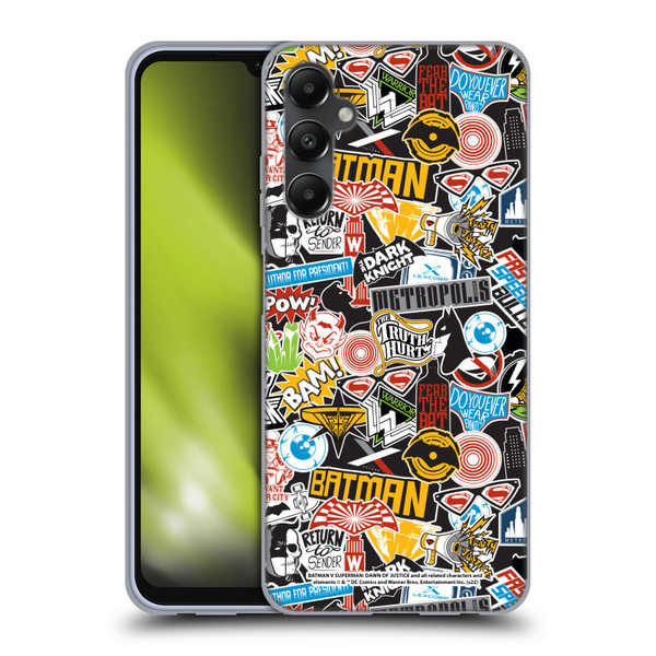 Batman V Superman: Dawn of Justice Graphics Sticker Collage Soft Gel Case for Samsung Galaxy A05s