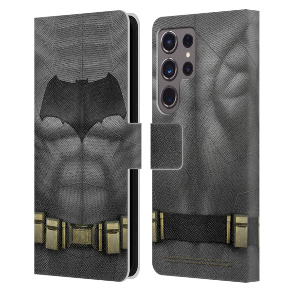 Batman V Superman: Dawn of Justice Graphics Batman Costume Leather Book Wallet Case Cover For Samsung Galaxy S24 Ultra 5G