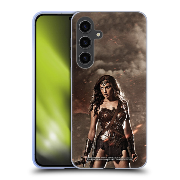 Batman V Superman: Dawn of Justice Graphics Wonder Woman Soft Gel Case for Samsung Galaxy S24+ 5G