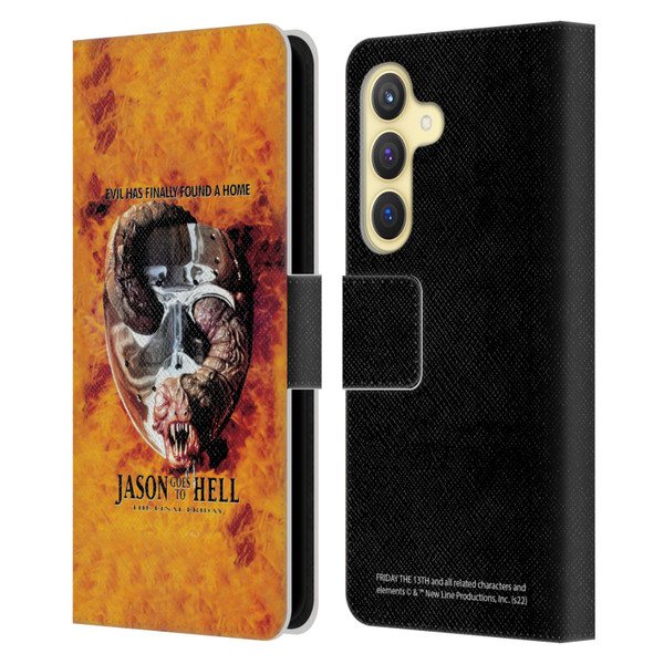 Friday the 13th: Jason Goes To Hell Graphics Key Art Leather Book Wallet Case Cover For Samsung Galaxy S24 5G