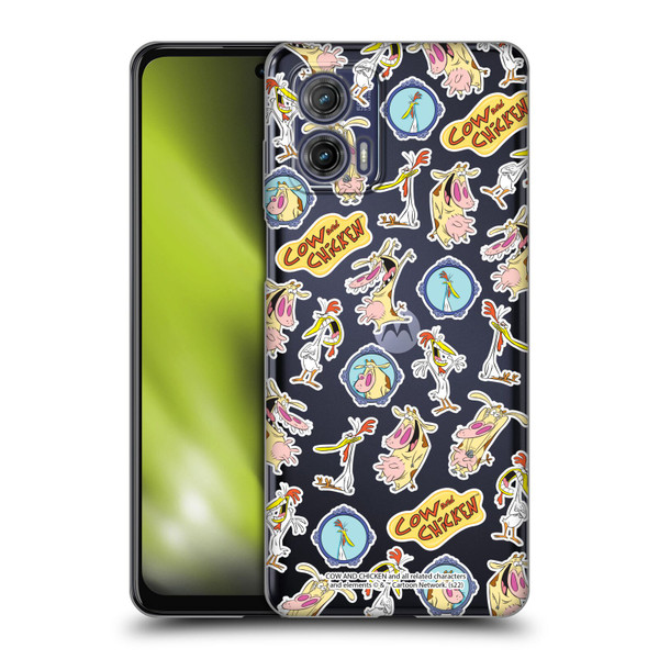 Cow and Chicken Graphics Pattern Soft Gel Case for Motorola Moto G73 5G