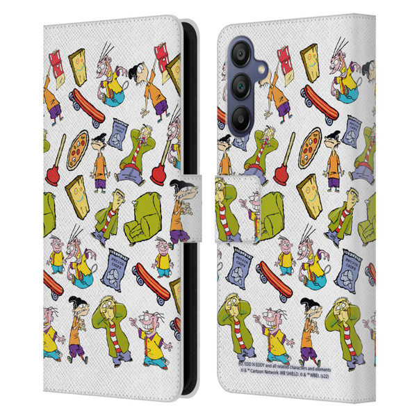 Ed, Edd, n Eddy Graphics Icons Leather Book Wallet Case Cover For Samsung Galaxy A15