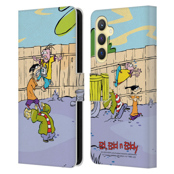 Ed, Edd, n Eddy Graphics Characters Leather Book Wallet Case Cover For Samsung Galaxy S23 FE 5G
