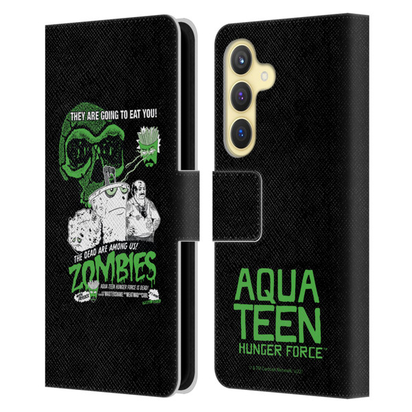 Aqua Teen Hunger Force Graphics They Are Going To Eat You Leather Book Wallet Case Cover For Samsung Galaxy S24 5G