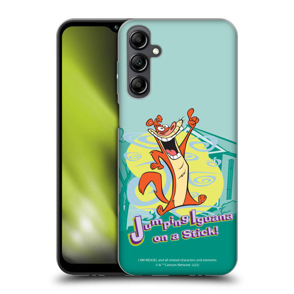 I Am Weasel. Graphics Jumping Iguana On A Stick Soft Gel Case for Samsung Galaxy M14 5G