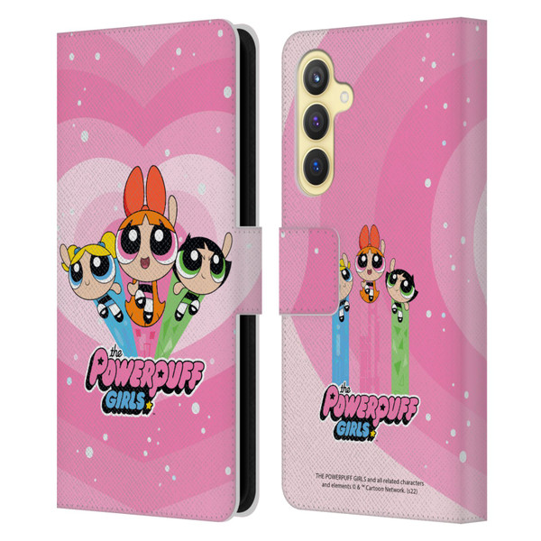 The Powerpuff Girls Graphics Group Leather Book Wallet Case Cover For Samsung Galaxy S23 FE 5G