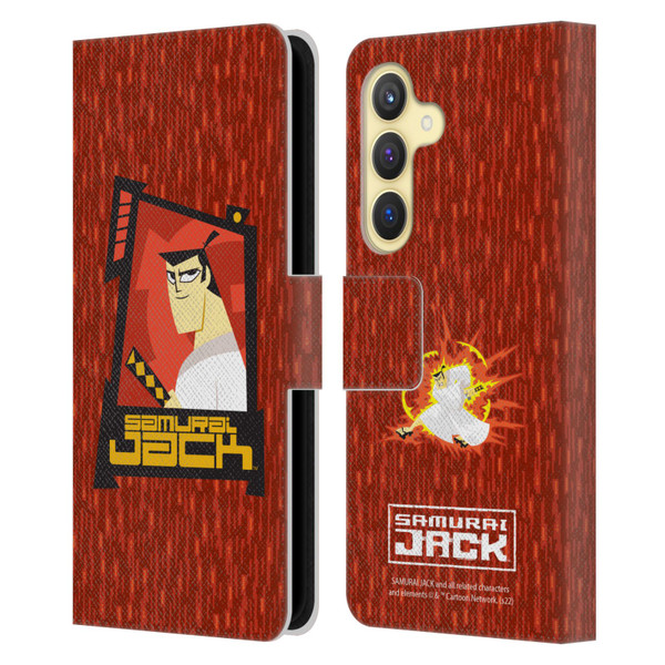 Samurai Jack Graphics Character Art 2 Leather Book Wallet Case Cover For Samsung Galaxy S24 5G