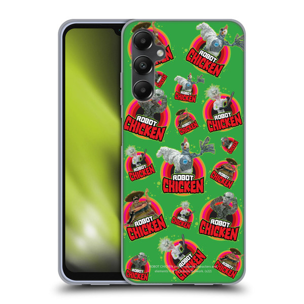 Robot Chicken Graphics Icons Soft Gel Case for Samsung Galaxy A05s