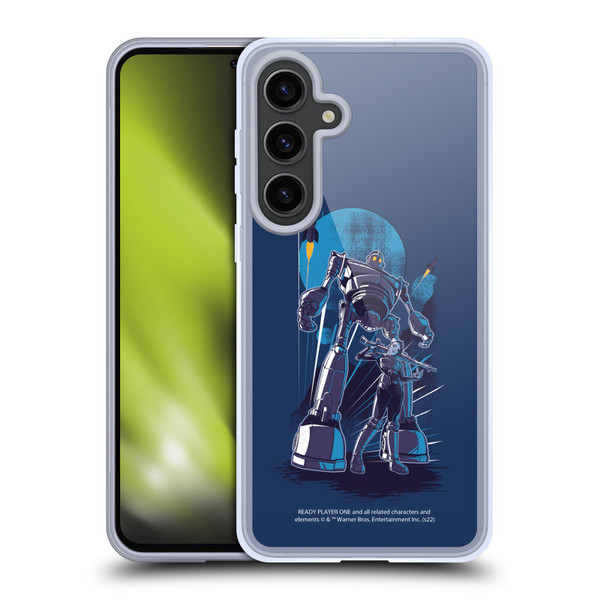 Ready Player One Graphics Iron Giant Soft Gel Case for Samsung Galaxy S24+ 5G