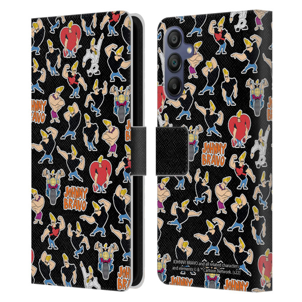 Johnny Bravo Graphics Pattern Leather Book Wallet Case Cover For Samsung Galaxy A15