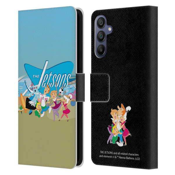 The Jetsons Graphics Group Leather Book Wallet Case Cover For Samsung Galaxy A15