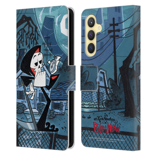 The Grim Adventures of Billy & Mandy Graphics Grim Leather Book Wallet Case Cover For Samsung Galaxy S23 FE 5G