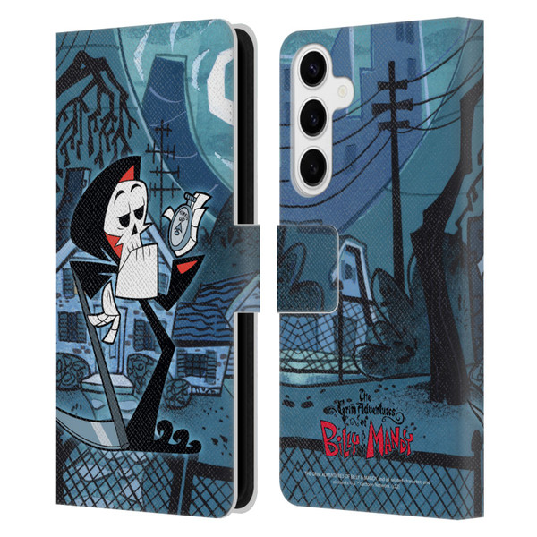 The Grim Adventures of Billy & Mandy Graphics Grim Leather Book Wallet Case Cover For Samsung Galaxy S24+ 5G