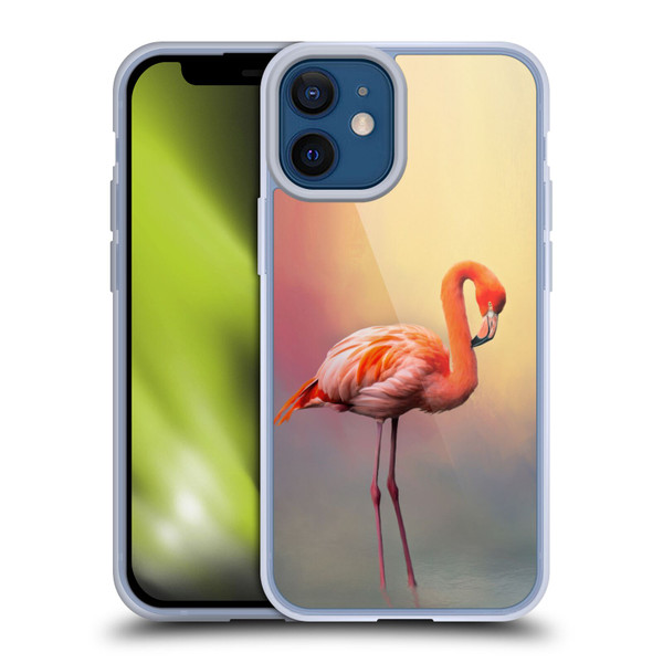 Simone Gatterwe Assorted Designs American Flamingo Soft Gel Case for Apple iPhone 12 Mini