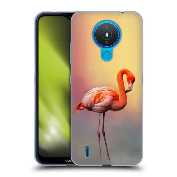 Simone Gatterwe Assorted Designs American Flamingo Soft Gel Case for Nokia 1.4
