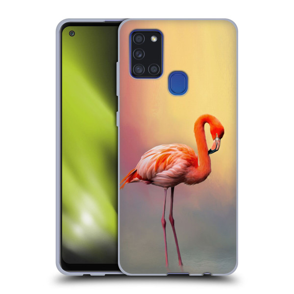 Simone Gatterwe Assorted Designs American Flamingo Soft Gel Case for Samsung Galaxy A21s (2020)