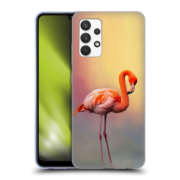 Simone Gatterwe Assorted Designs American Flamingo Soft Gel Case for Samsung Galaxy A32 (2021)