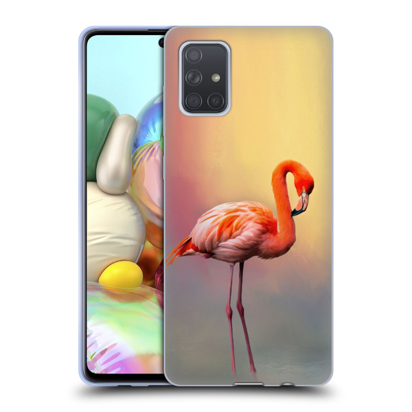 Simone Gatterwe Assorted Designs American Flamingo Soft Gel Case for Samsung Galaxy A71 (2019)