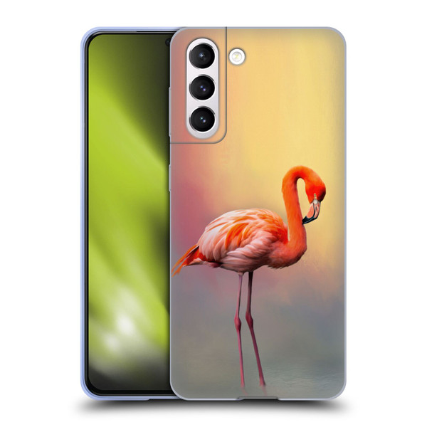Simone Gatterwe Assorted Designs American Flamingo Soft Gel Case for Samsung Galaxy S21 5G