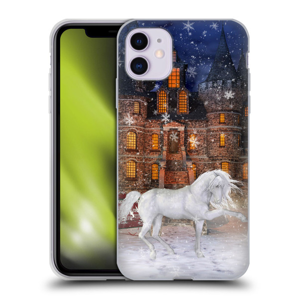 Simone Gatterwe Horses Christmas Time Soft Gel Case for Apple iPhone 11