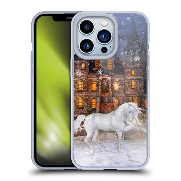 Simone Gatterwe Horses Christmas Time Soft Gel Case for Apple iPhone 13 Pro